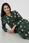 Zivame Farm Lore Knit Cotton Pyjama Set - Pine Grove — thumbnail 5